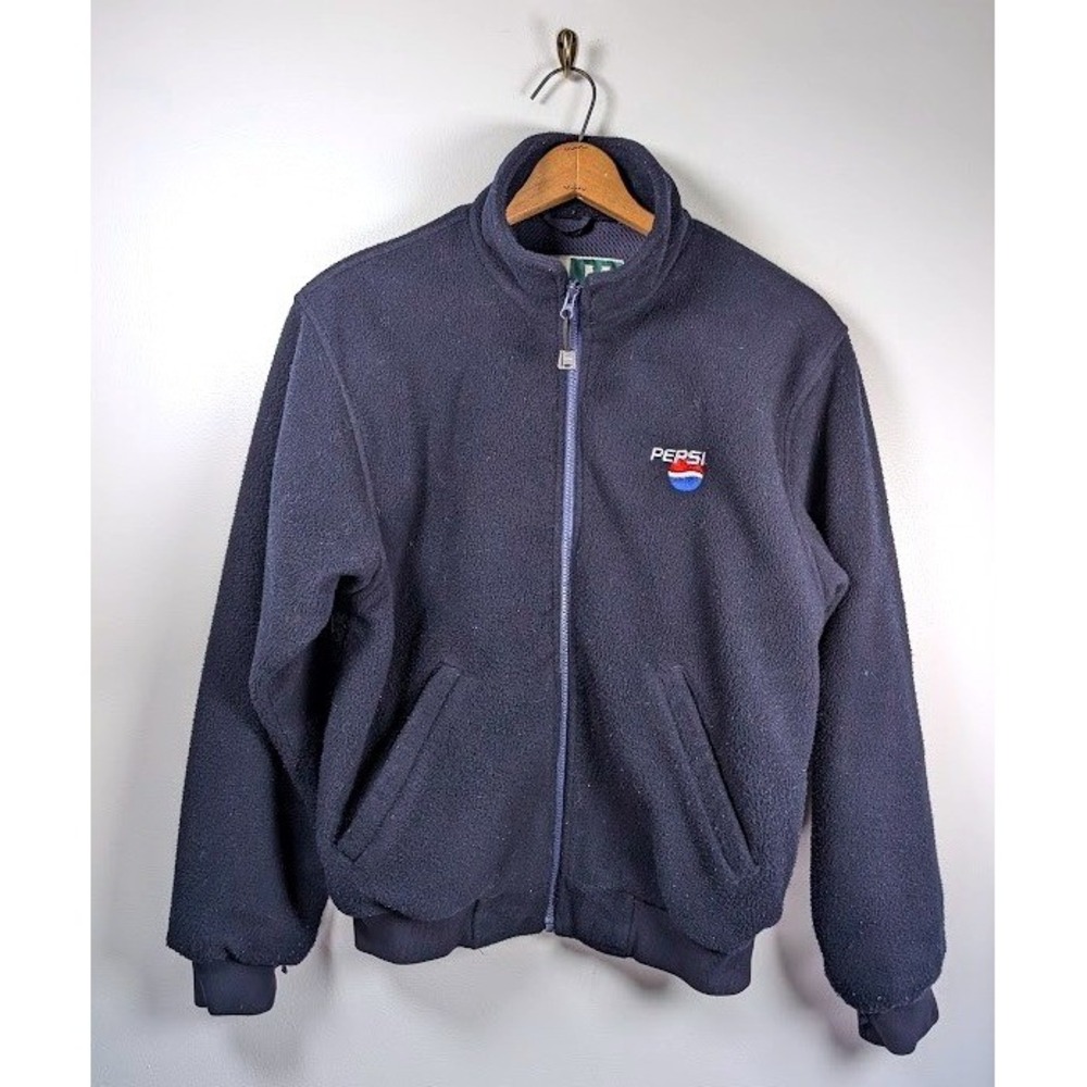 Vintage Pepsi Fleece Jacket Men Medium WearGuard Utility Employee Thick Outdoor